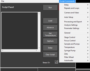 Image of the directory structure for script commands in NTA3.2 software