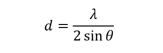 [Quality control: Graphitization degree and orientation index in graphite anode materials] Equation 2 AN230120GraphitizationIndex.png