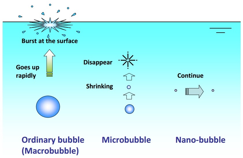 Image of the formation of nanobubbles.